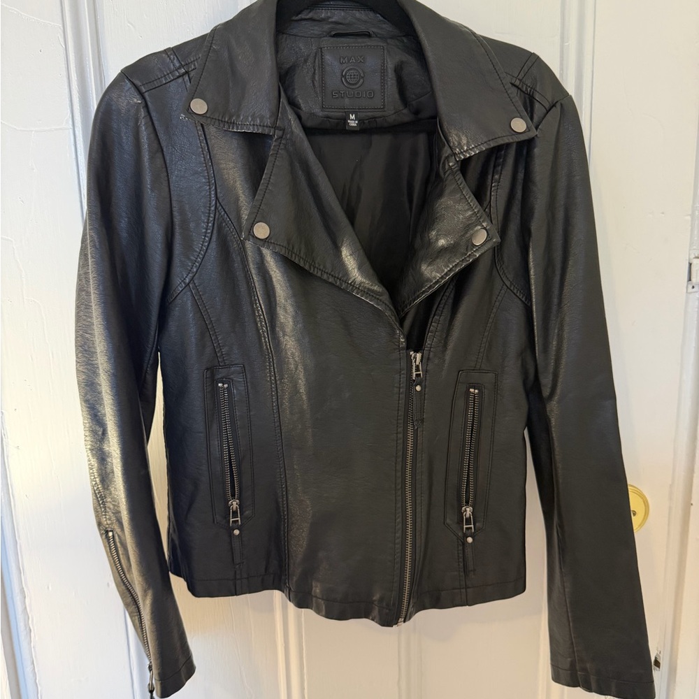 Vero Moda Charcoal Leather Jacket
